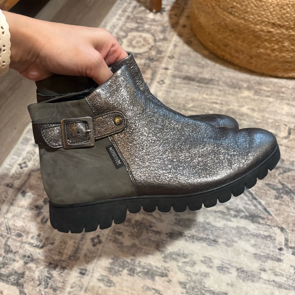 Mephisto leather metallic ankle boots size 6.5 - Picture 5 of 10